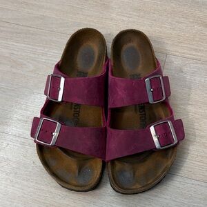 Birkenstock Fuchsia Double Strap Sandals